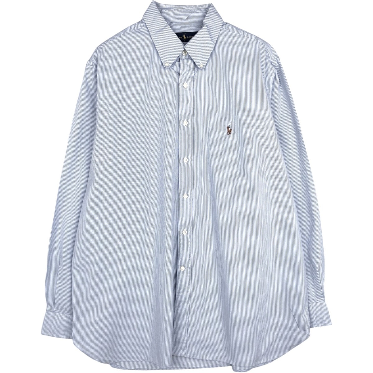 古着 ラルフローレン Ralph Lauren 長袖 ボタンダウンストライプシャツ メンズXL相当/eaa662739