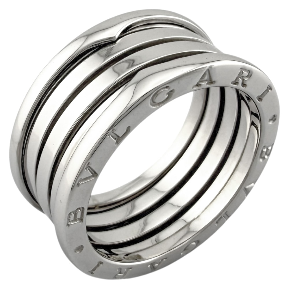 ブルガリ B-zero.1 ビーゼロワン 4バンド リング 指輪 21.5号 18金 K18ホワイトゴールド メンズ BVLGARI  中古