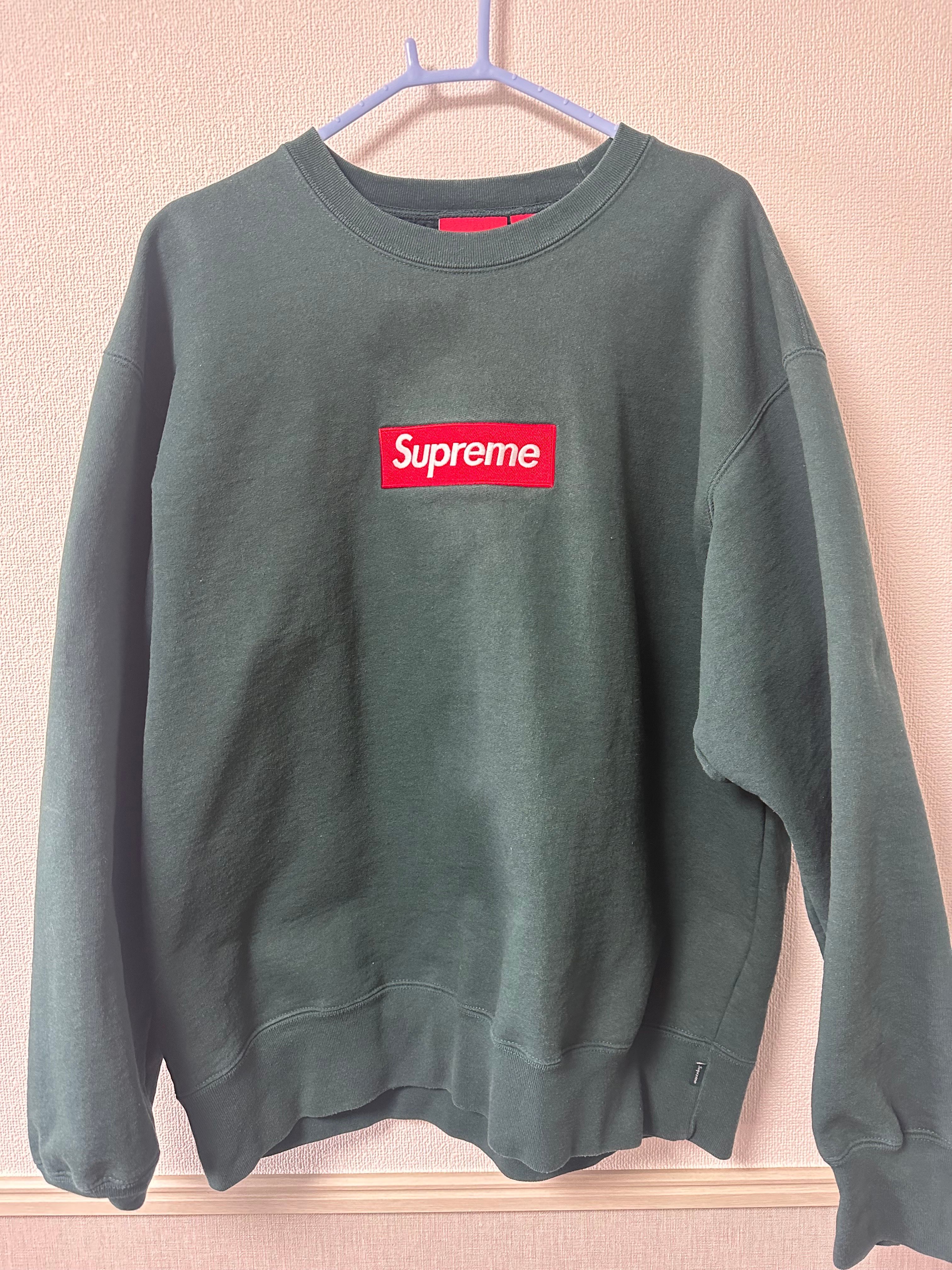 Supreme Box Logo Crewneck "Dark Pine" (22FW)