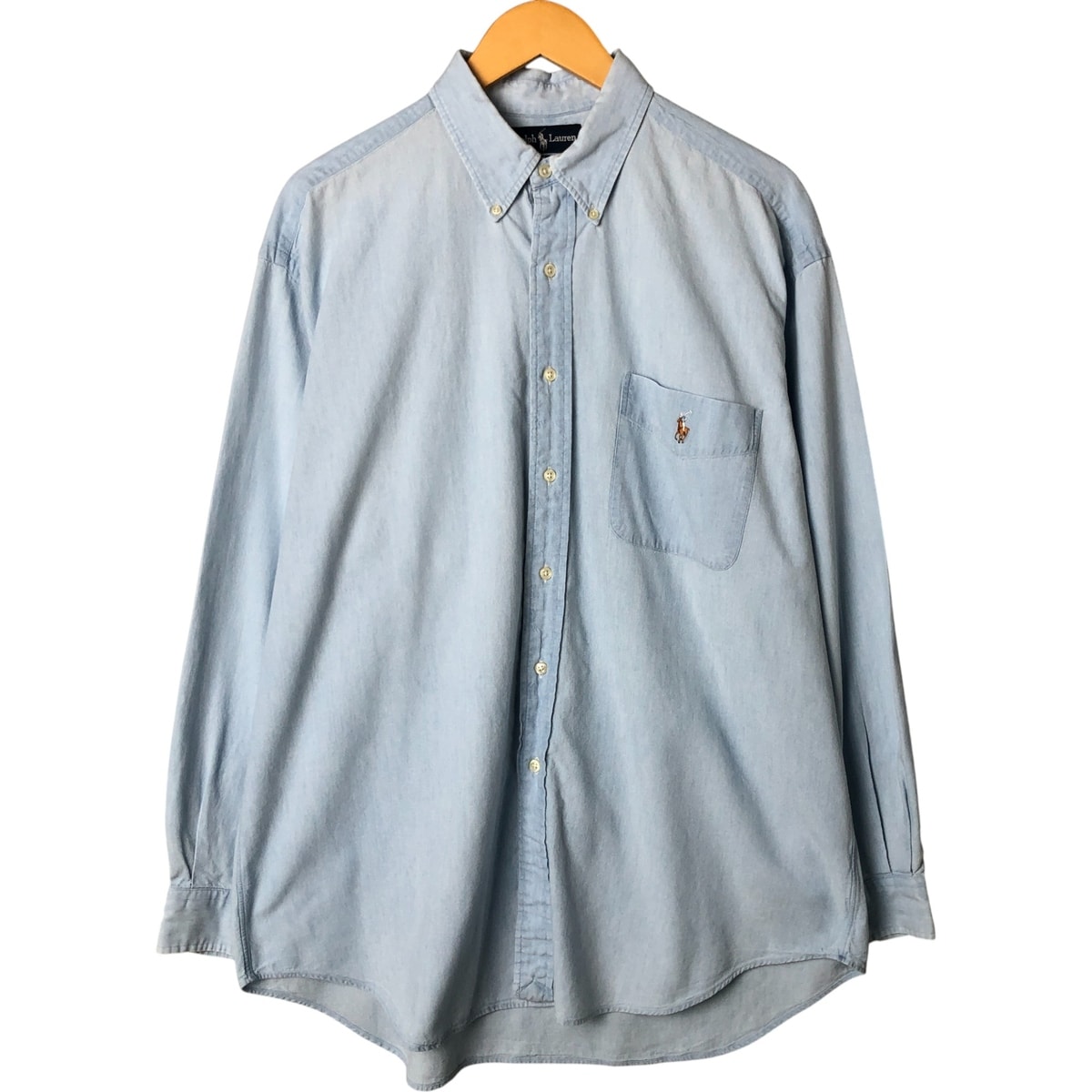 古着 ラルフローレン Ralph Lauren BIG SHIRT 長袖 ボタンダウンシャツ メンズL相当/eaa585217
