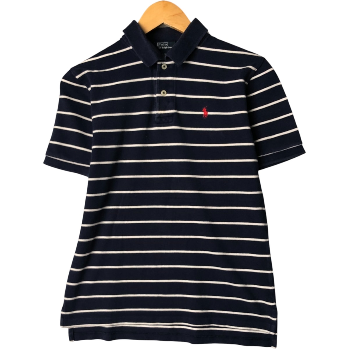 古着 ラルフローレン Ralph Lauren POLO by Ralph Lauren 半袖 ボーダー ポロシャツ レディースL相当/eaa575678