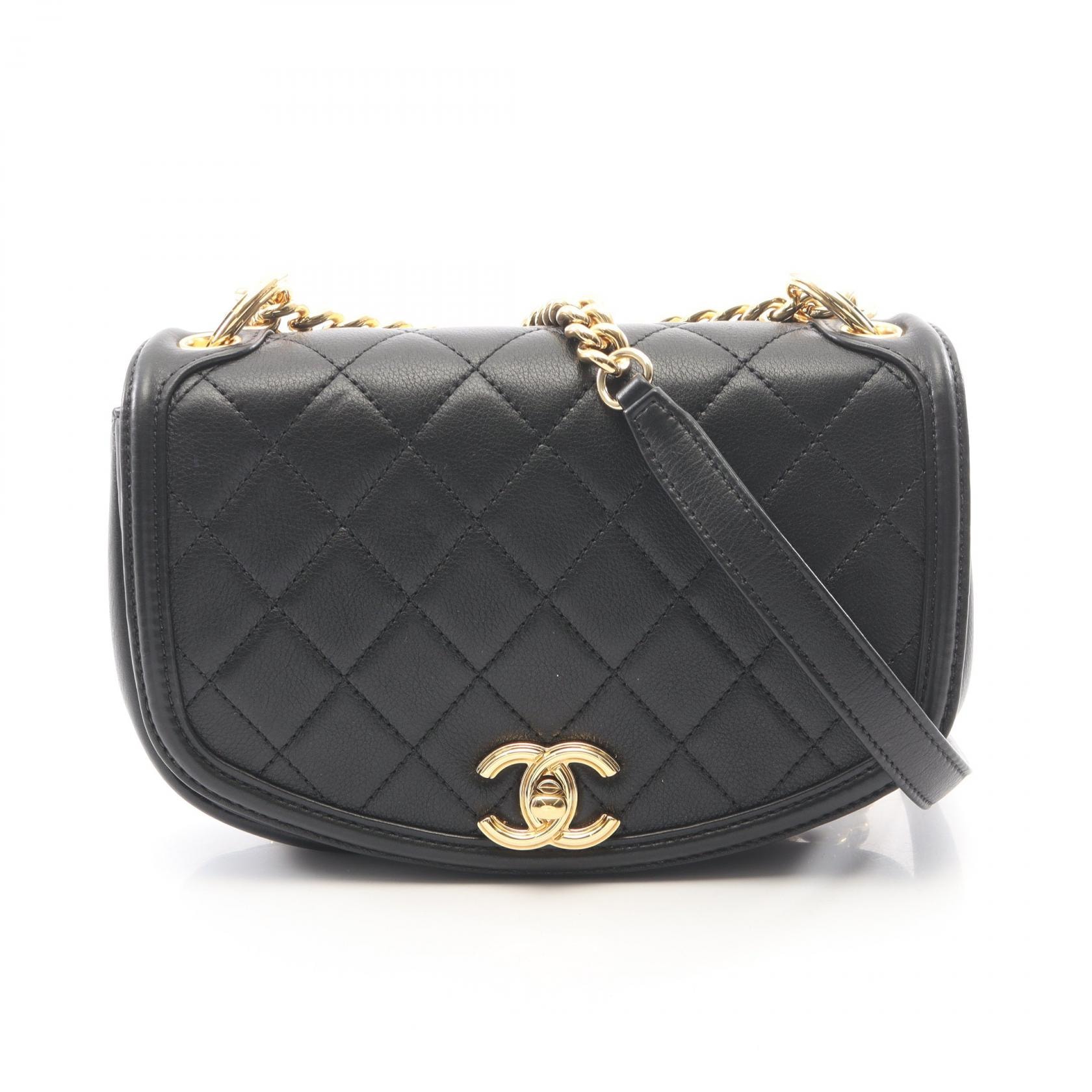 シャネル CHANEL マトラッセ ショルダーバッグ バッグ ラムスキン(羊革) レディース ブラック系 【中古】