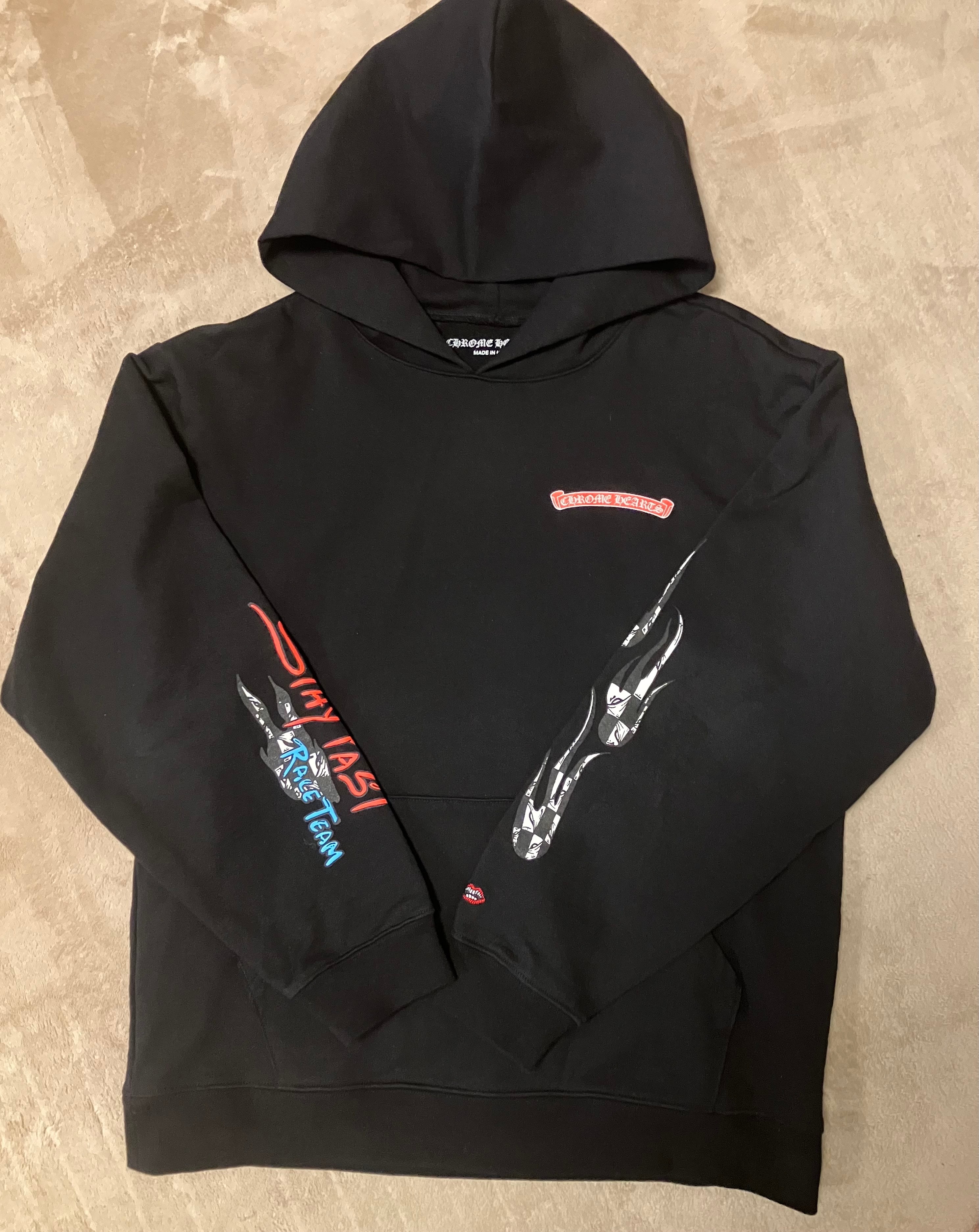 Chrome Hearts Matty Boy PPO Stay Fast Race Team Pullover Hoodie "Black"