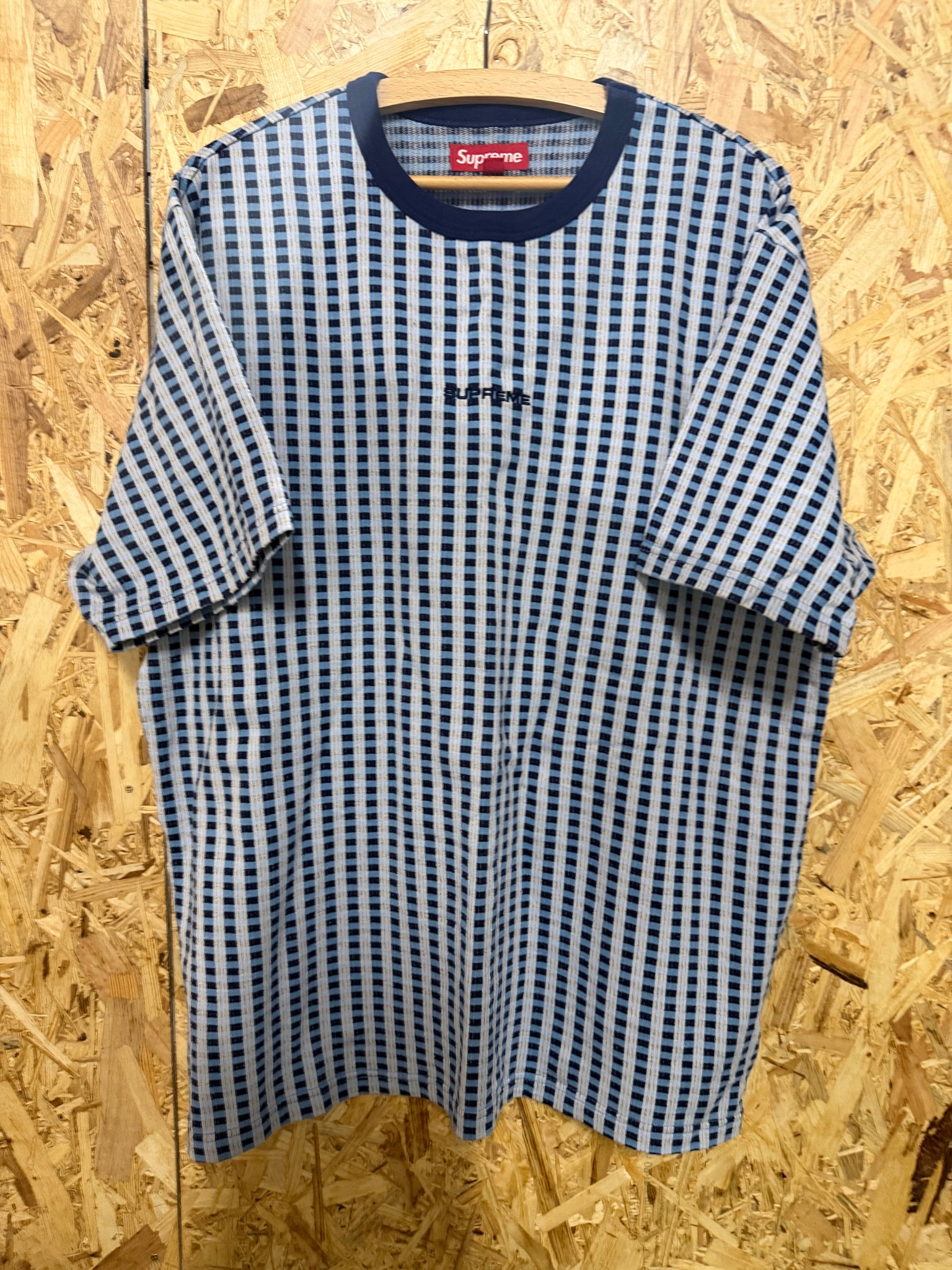 Supreme Grid Jacquard S/S Top "Blue"