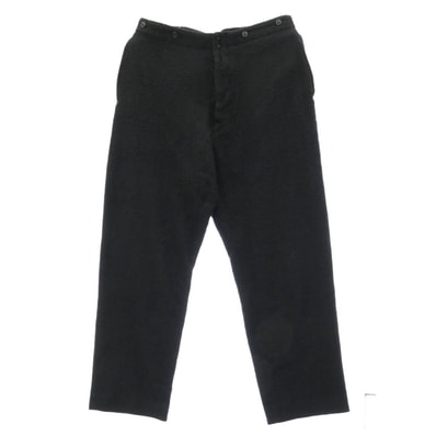 COMOLI コモリ 22AW W03-03019 縮絨ウール バック ストラップ ストレート パンツ ダークネイビー系 3【極上美品】【中古】