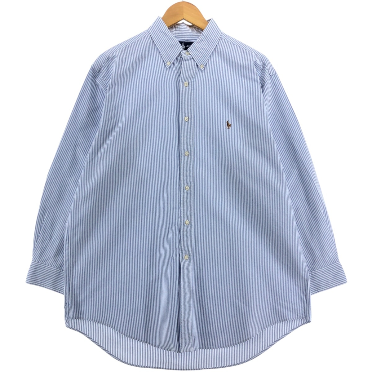 古着 ラルフローレン Ralph Lauren YARMOUTH 長袖 ボタンダウンストライプシャツ メンズXL相当/eaa521474