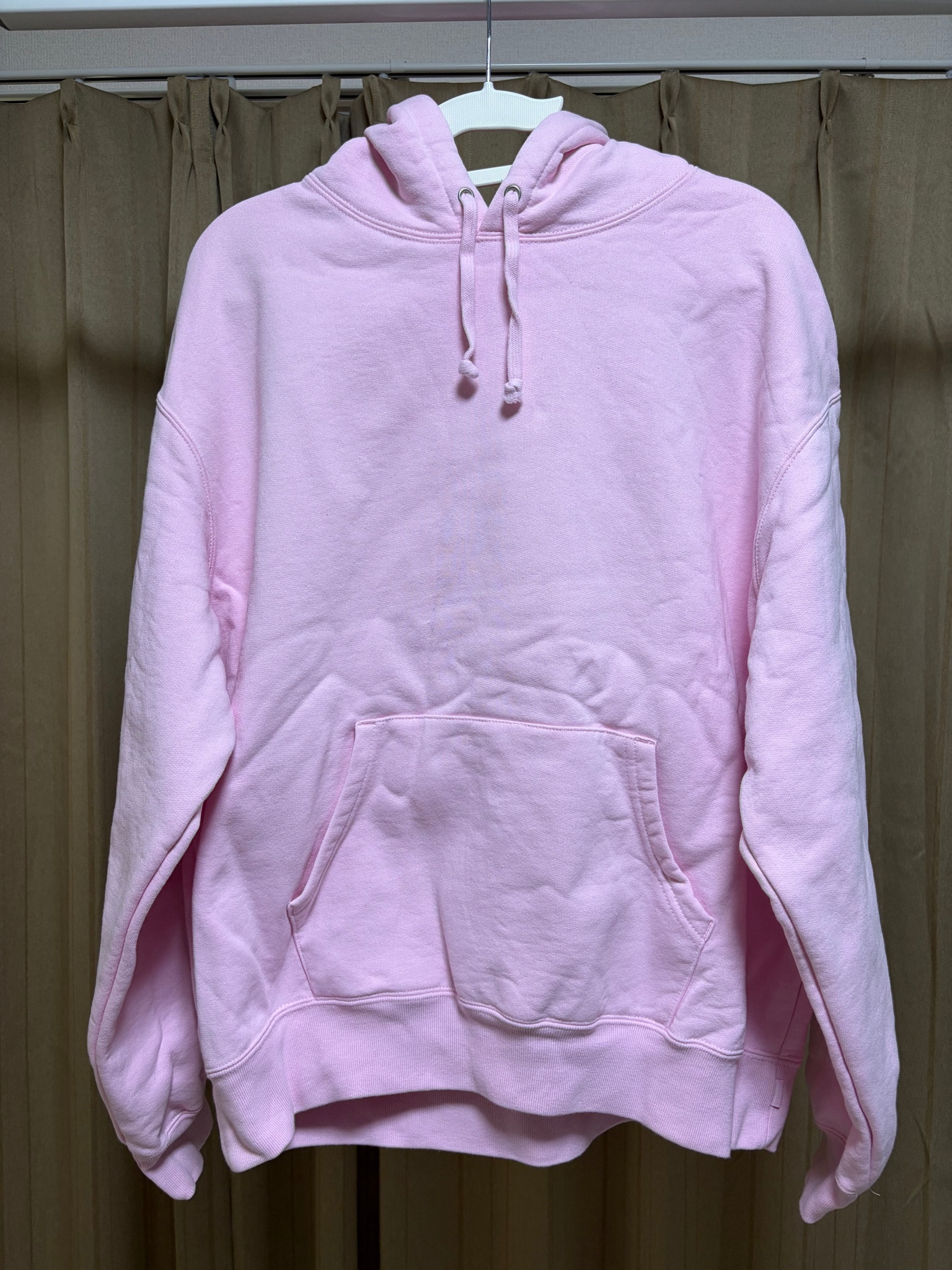Supreme Satin Applique Hooded Sweatshirt (23FW) "Light Pink"