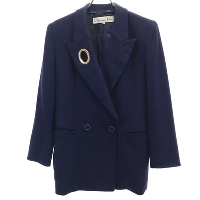 Christian Dior クリスチャンディオール 90s オールド ダブル ジャケット M ネイビー系
