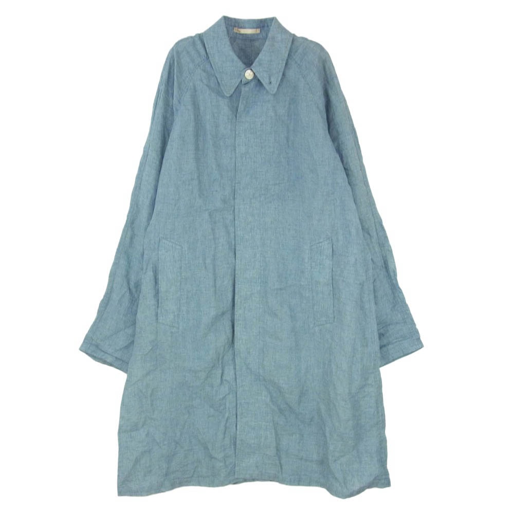 Paul Smith ポール・スミス COLLECTION 104197 4134W リネン ステンカラーコート インディゴブルー系 M【中古】