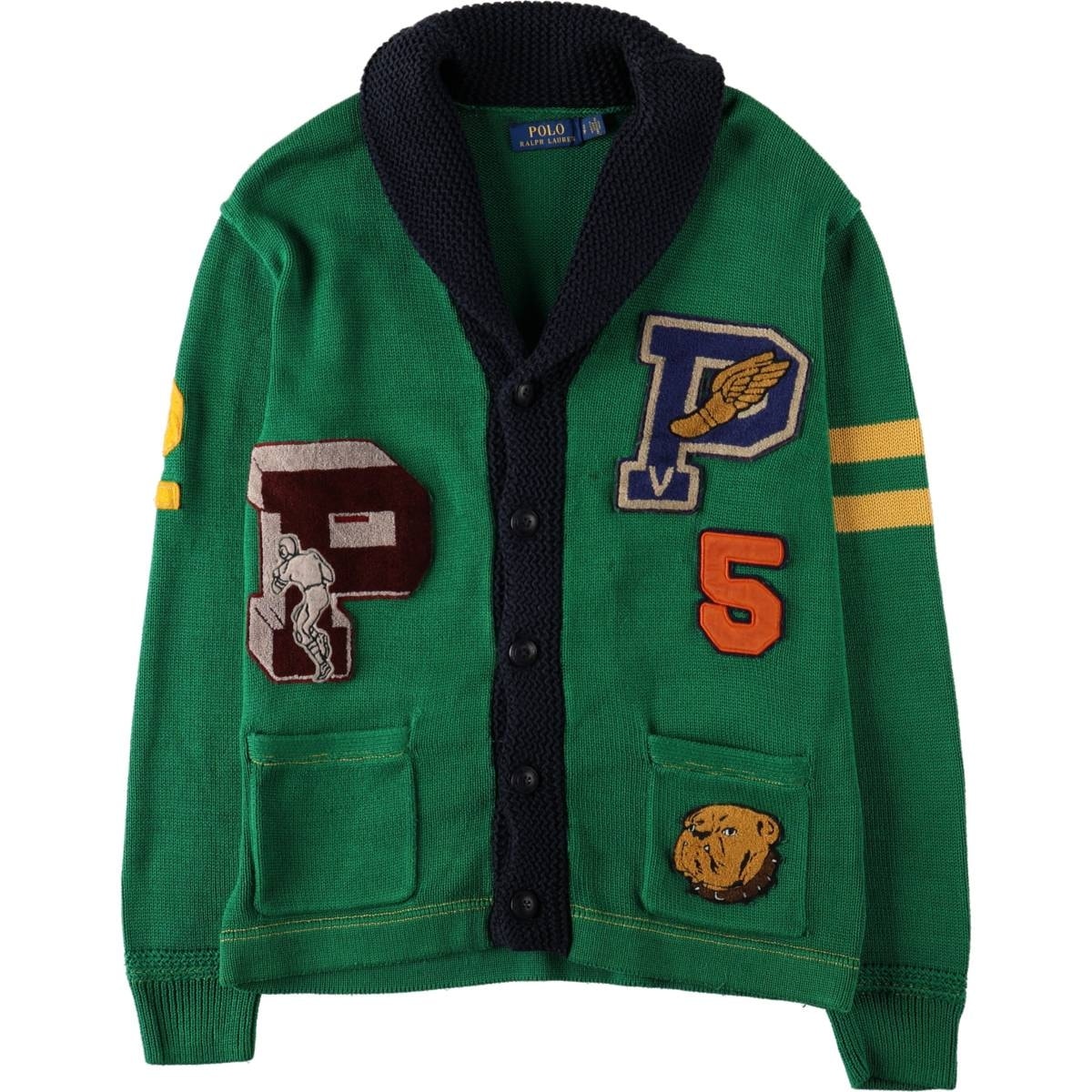 古着 ラルフローレン Ralph Lauren POLO RALPH LAUREN ショールカラー コットンニットカーディガン メンズS相当/evb036056