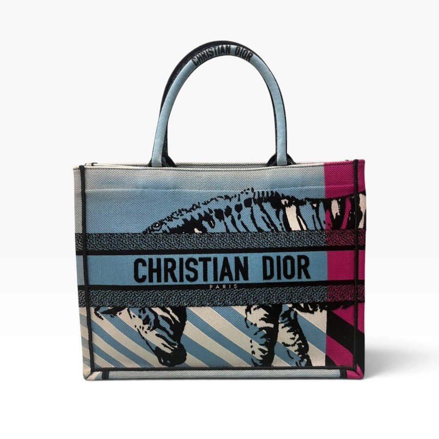 Christian Dior クリスチャンディオール ブックトート マルチカラー キャンバス ハンドバッグ S1-00271 【中古】