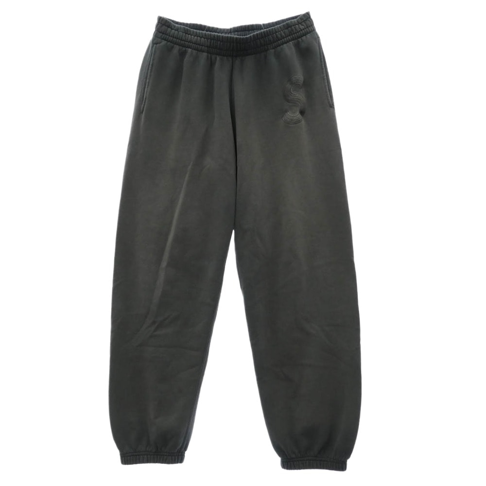 Supreme シュプリーム 23SS カナダ製 Overdyed S Logo Sweatpant オーバーダイド S ロゴ 刺繍ロゴ スウェット パンツ グレー系 M【中古】