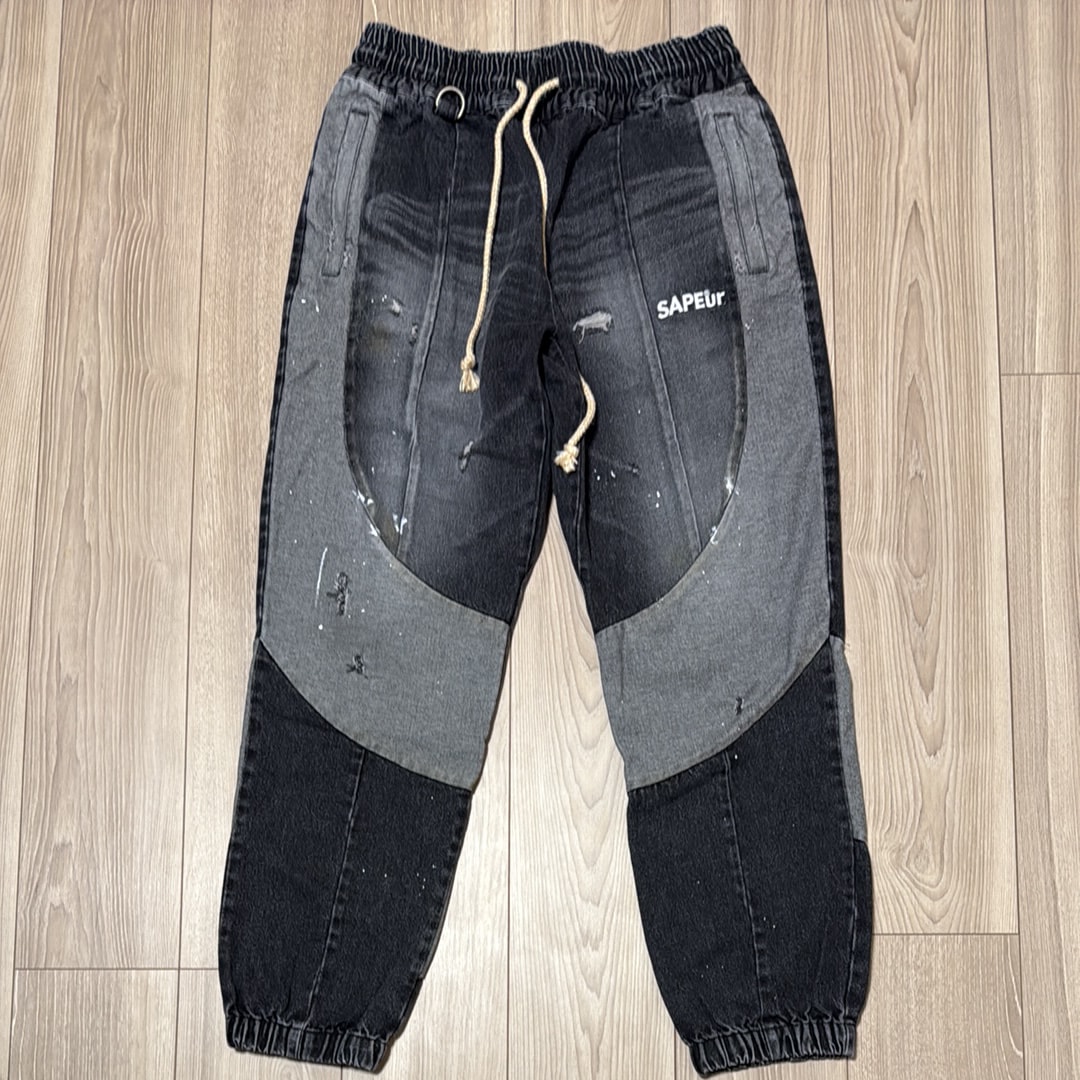 SAPEur Vinage Denim Track Pant "Black"