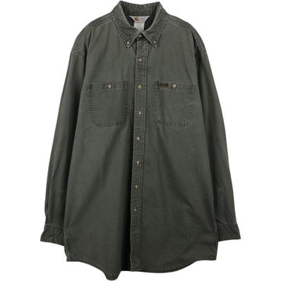 古着 カーハート Carhartt 長袖 ボタンダウン ワークシャツ USA製 メンズL相当/eaa647642