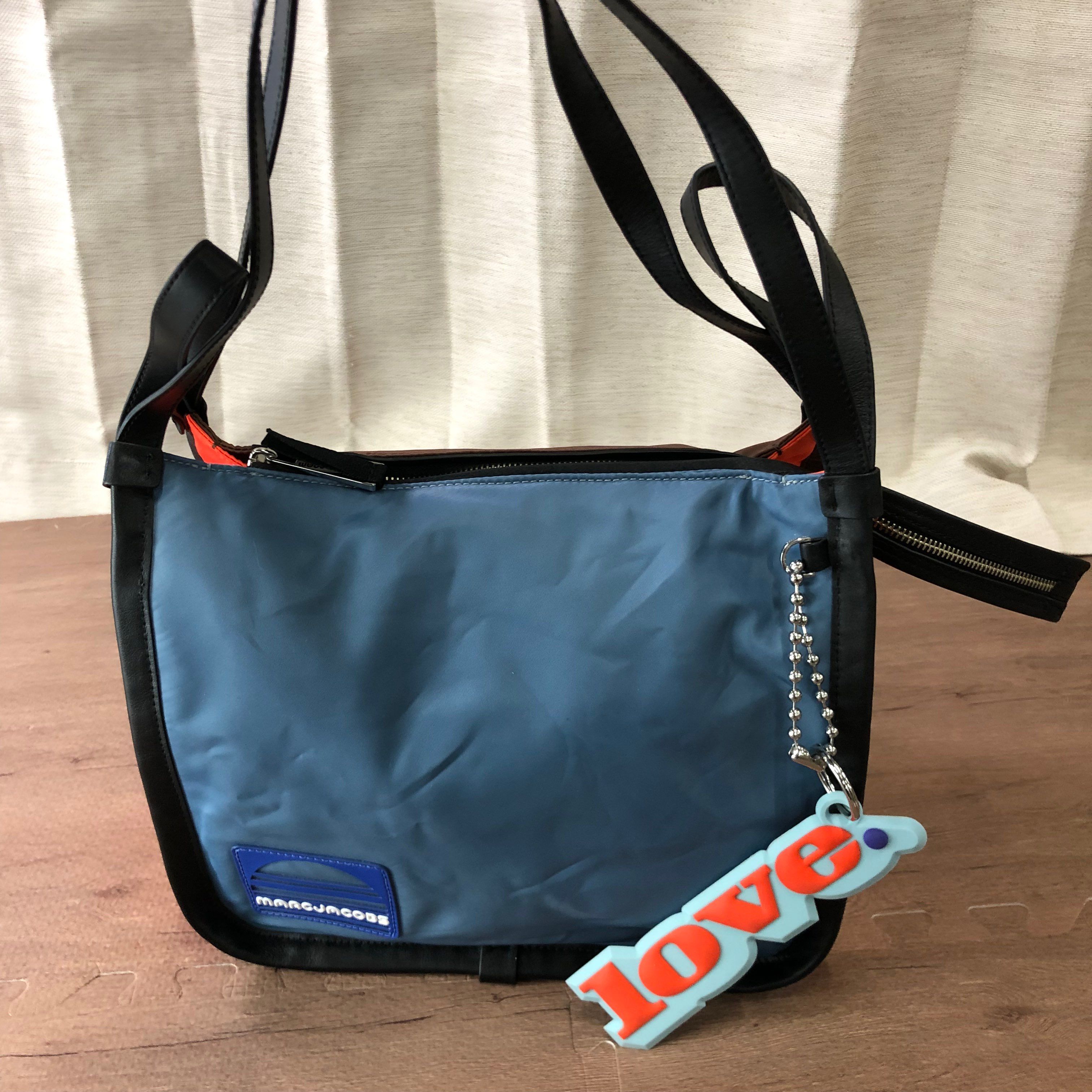 Marc Jacobs Color Block Sports Tote Bag "Blue/Orange"