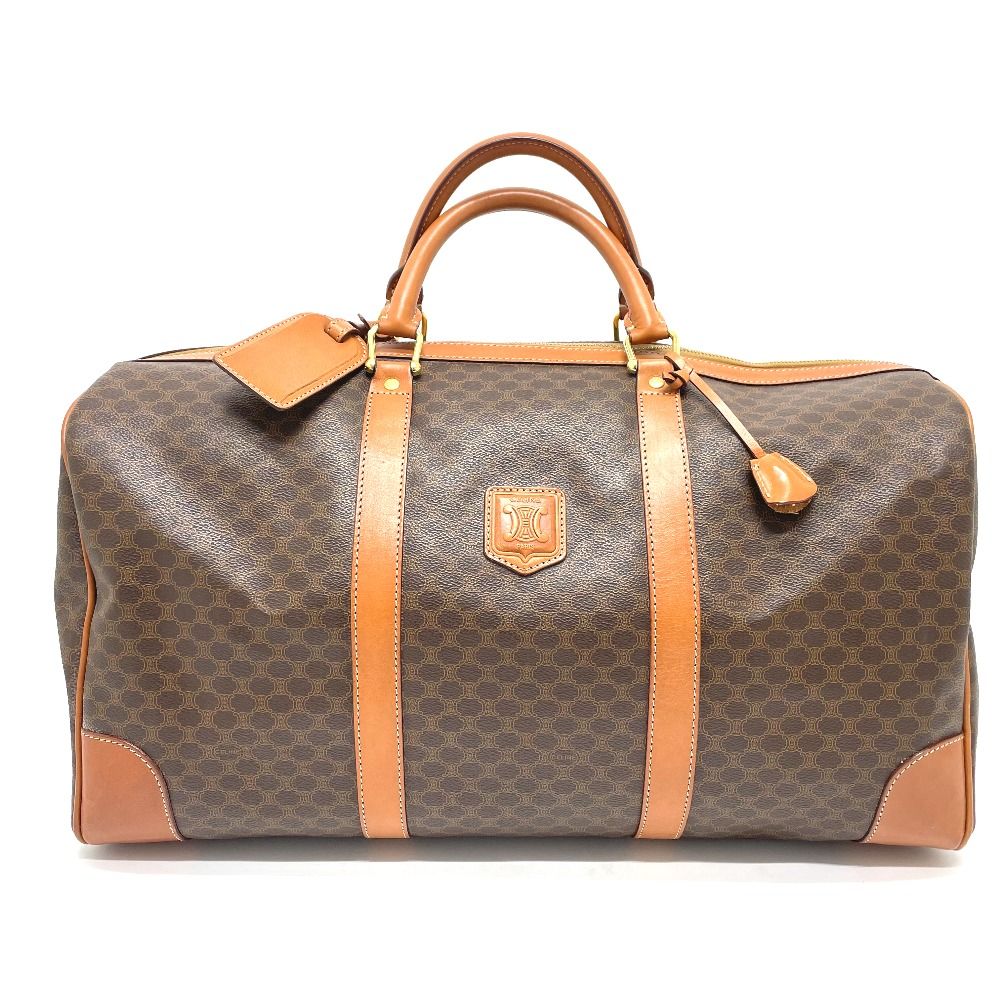 セリーヌ マカダム ヴィンテージ ハンドバッグ ボストンバッグ ブラウン