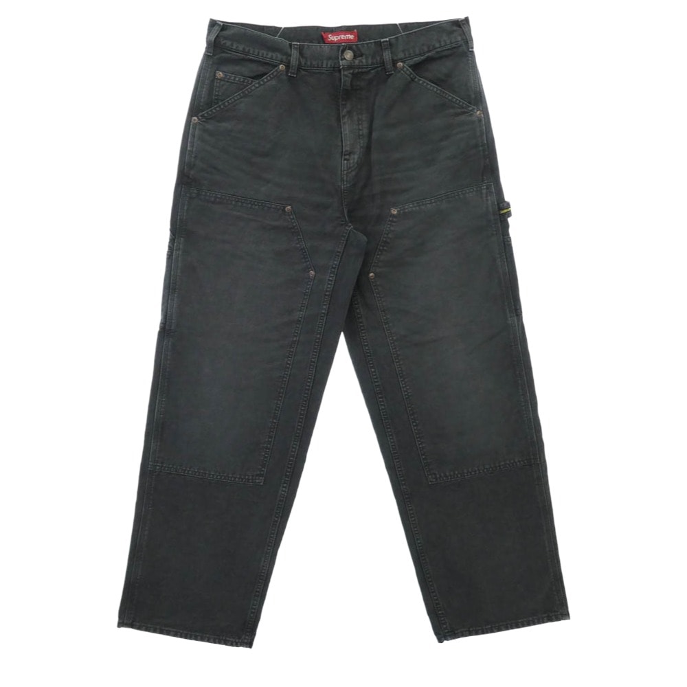 Supreme シュプリーム 26SS Worn Double Knee Painter Pant ウォーン ダブル ニー ペインター パンツ ブラック ブラック系 34【美品】【中古】