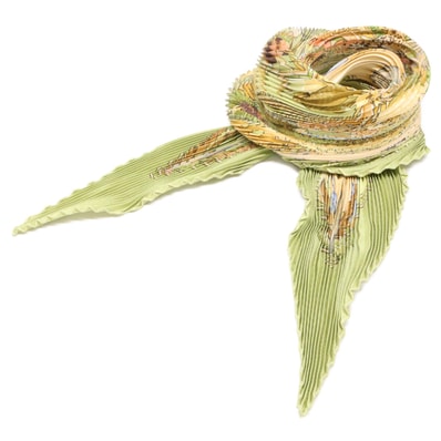 エルメス 【美品】Amazonia アマゾニア シルク プリーツ カレ