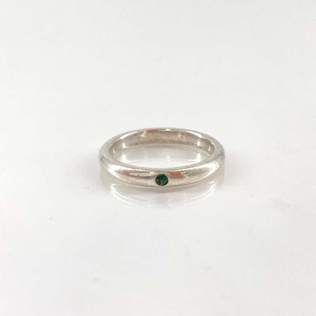 TIFFANY&Co.(ティファニー) スタッキング バンド Ag925 エメラルド リング・指輪 シルバー