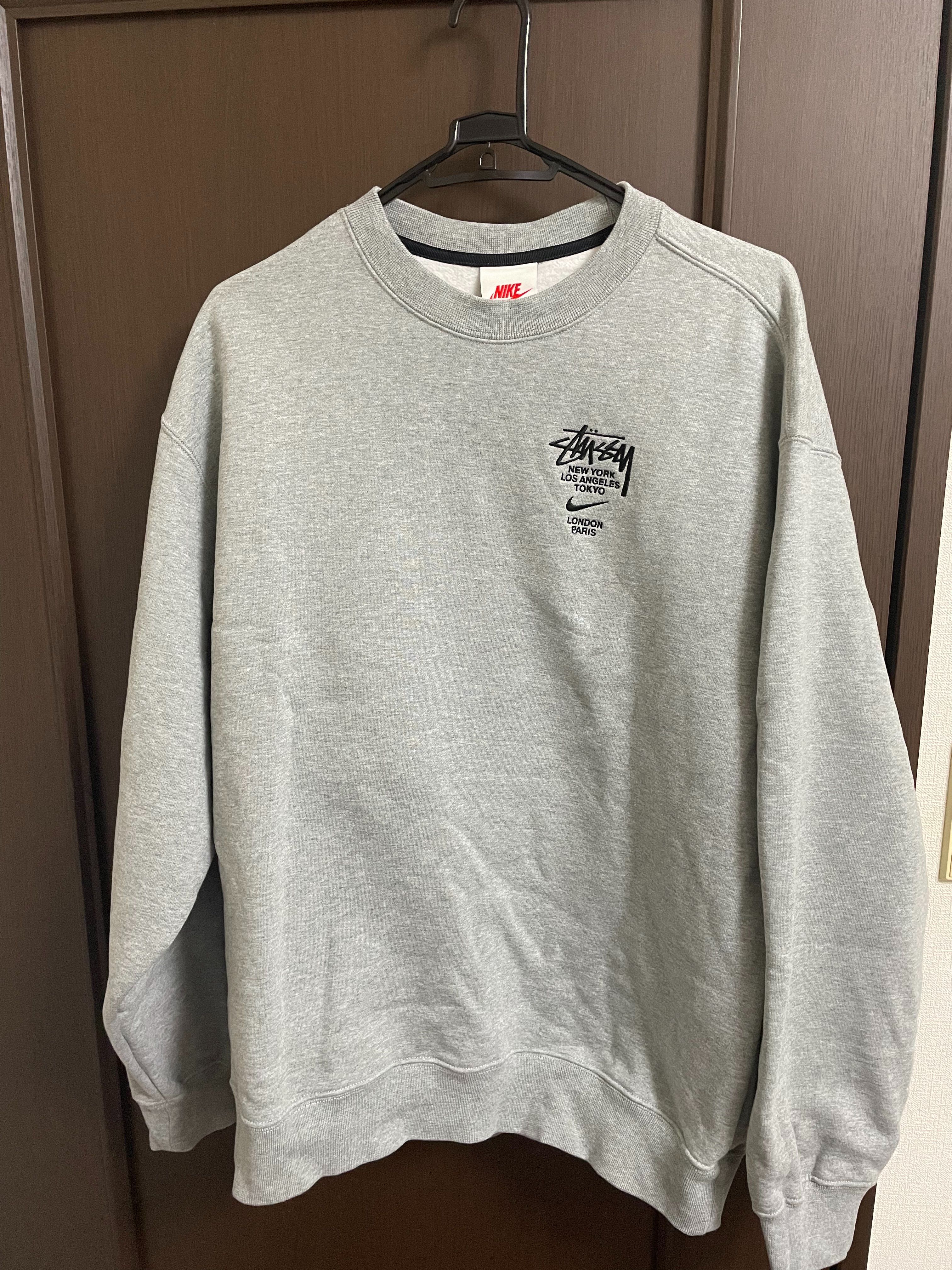 Nike x Stussy International Crewneck Sweatshirt (US Size) "Grey" DC4198-050