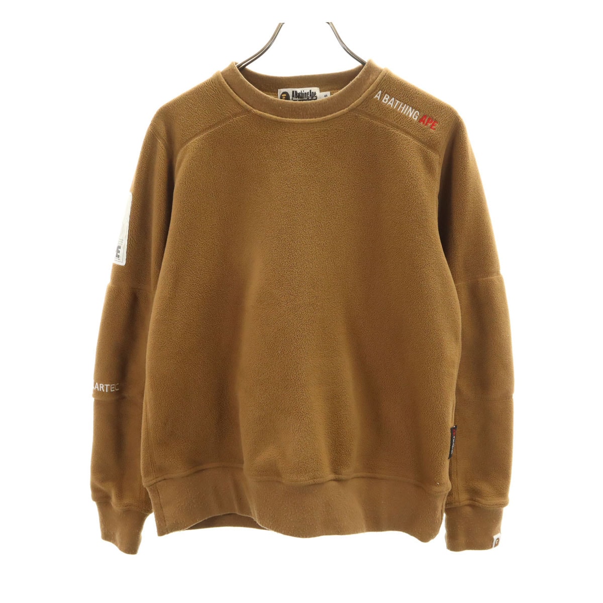 A BATHING APE アベイシングエイプ 長袖 フリース トレーナー S ブラウン ポーラテック