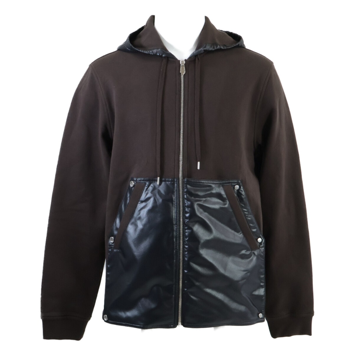 エルメス 【美品】ナイロン切替 ジップアップ パーカー/ M