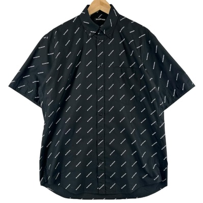 極美品 バレンシアガ 半袖シャツ All Over Logo Short Sleeve Shirt