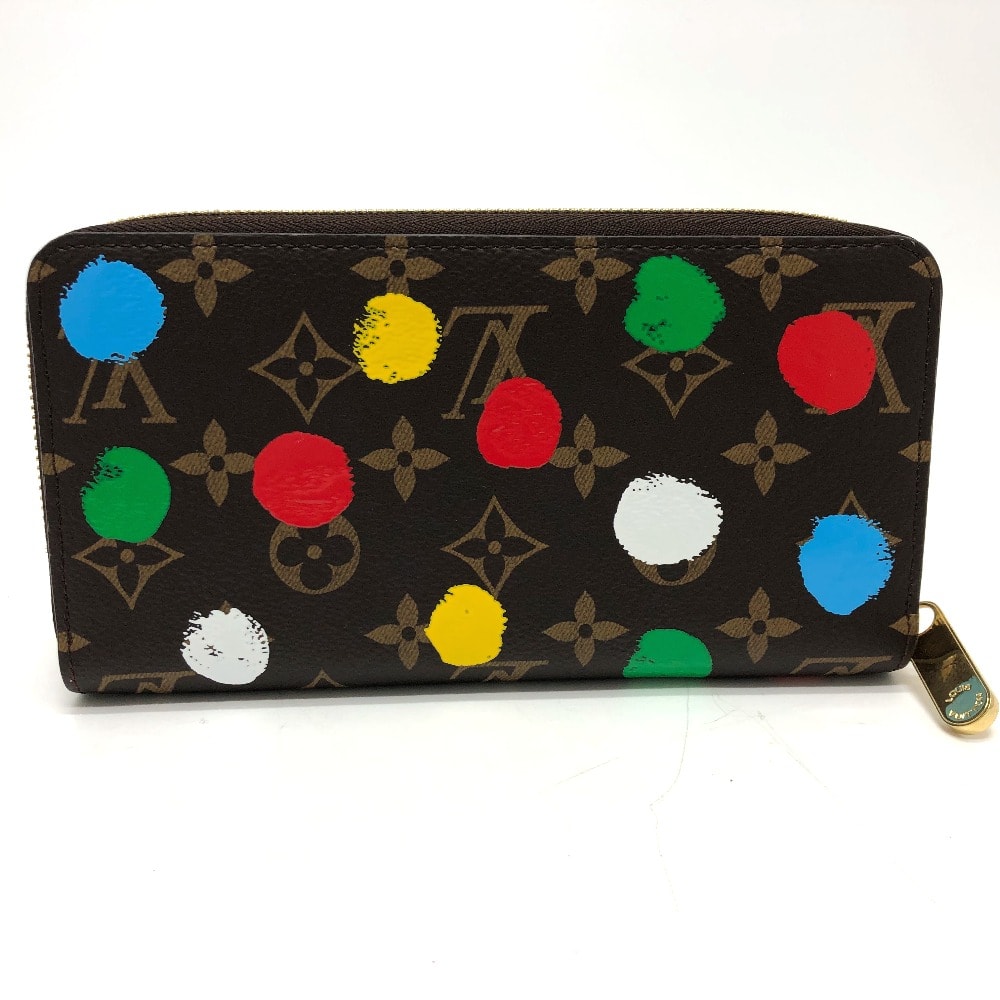 ルイヴィトン LOUIS VUITTON ジッピーウォレット M81864 モノグラム 草間彌生 長財布 モノグラムキャンバス ブラウン