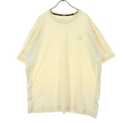adidas アディダス ワンポイントロゴ 半袖 Tシャツ 2XL アイボリー
