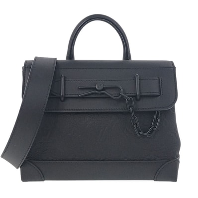 LOUIS VUITTON ルイ・ヴィトン スティーマーPM ハンドバッグ M24436 モノグラムアンプラント ブラック メンズ【中古】