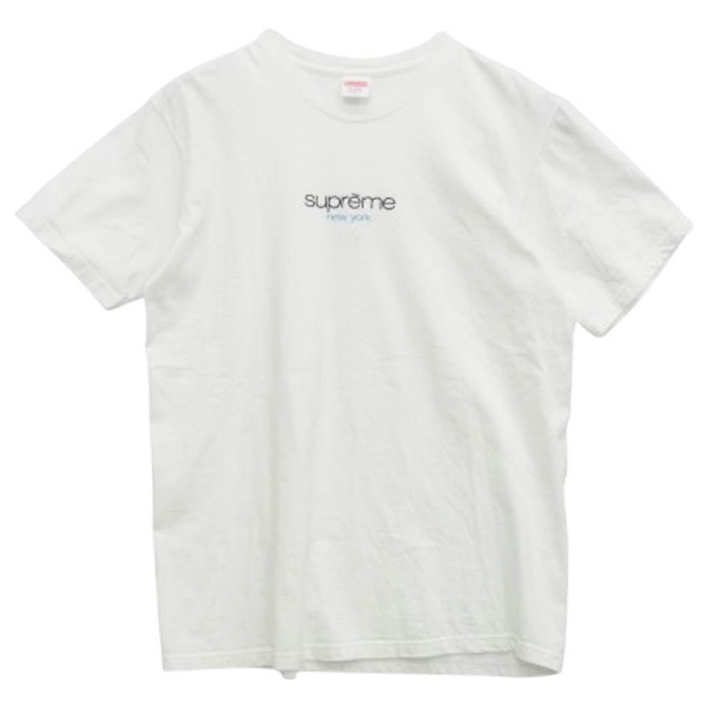 Supreme シュプリーム Tシャツ 22SS Classic Logo Tee クラシックロゴ 半袖Tシャツ オフホワイト系 M【中古】