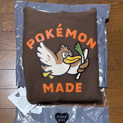 HUMAN MADE x Pokemon Made Heavyweight Hoodie (Kamonegi) "Brown"