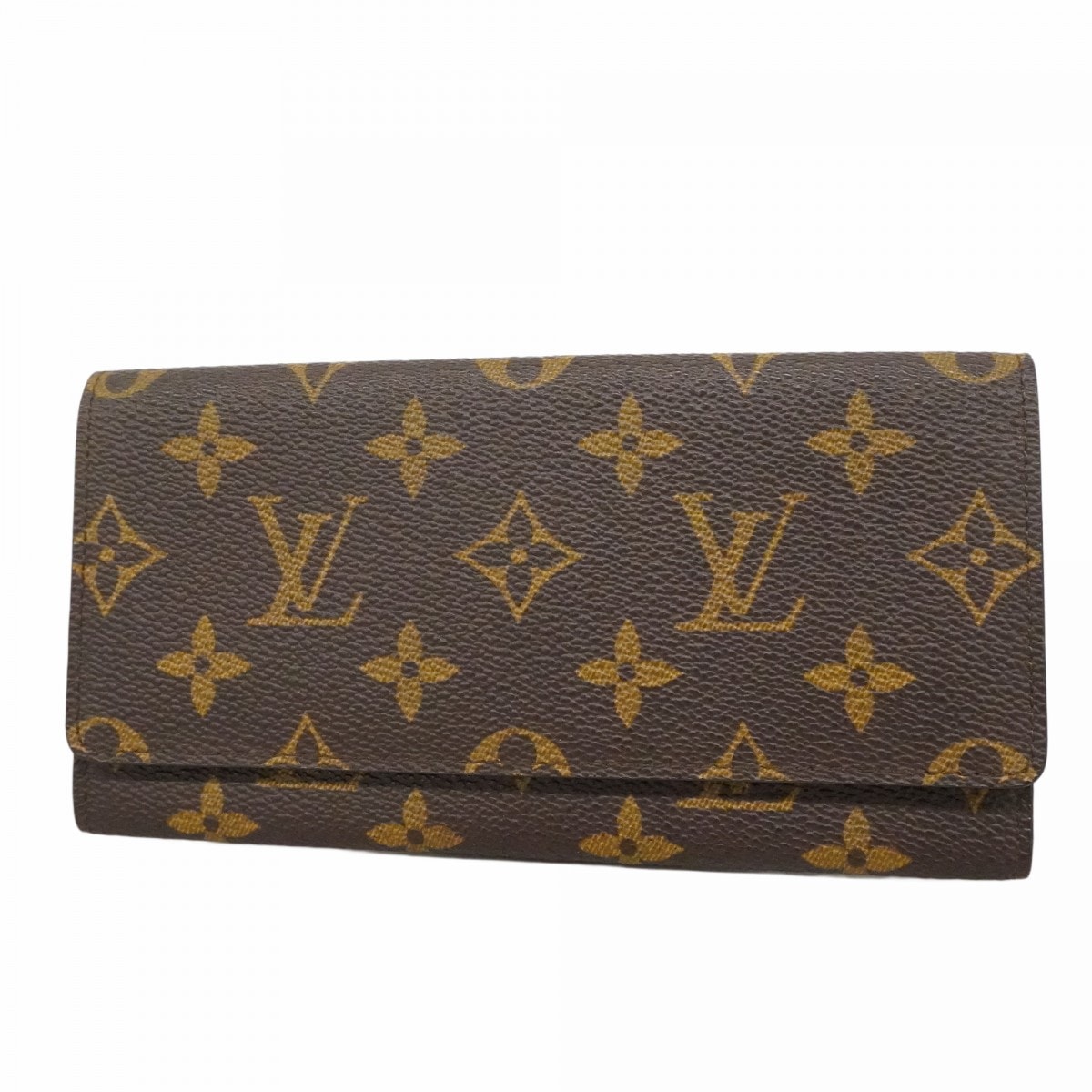 【6dd4034】ルイヴィトン 長札入れ モノグラム ポルトサークルバイフォールド M61820 ブラウン【中古】レディース