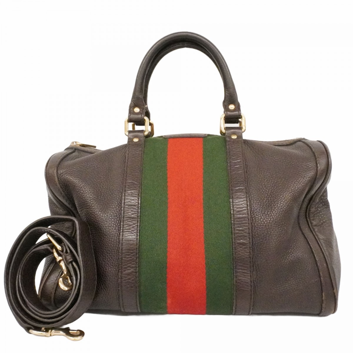 【6ce6070-k】グッチ ハンドバッグ シェリーライン 247205 レザー ブラウン シャンパンゴールド金具 2wayバッグ【中古】レディース