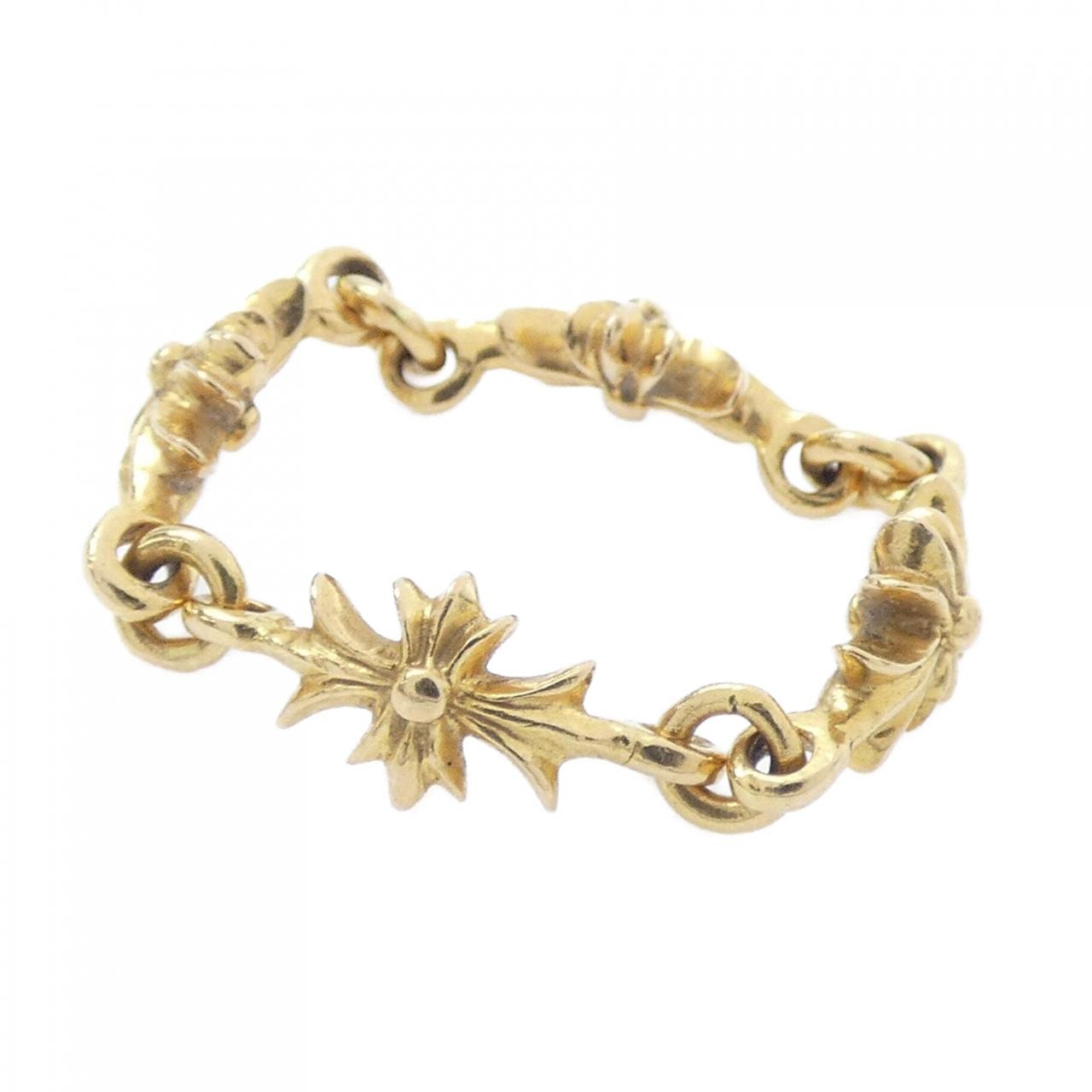 Chrome Hearts 22K Tiny E CH Plus Ring Small "Gold"