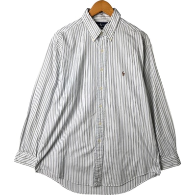古着 ラルフローレン Ralph Lauren YARMOUTH 長袖 ボタンダウンストライプシャツ メンズM相当/eaa549324