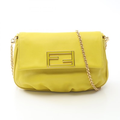 フェンディ FENDI ショルダーバッグ バッグ レザー レディース イエロー系 8M0276-D16 【中古】