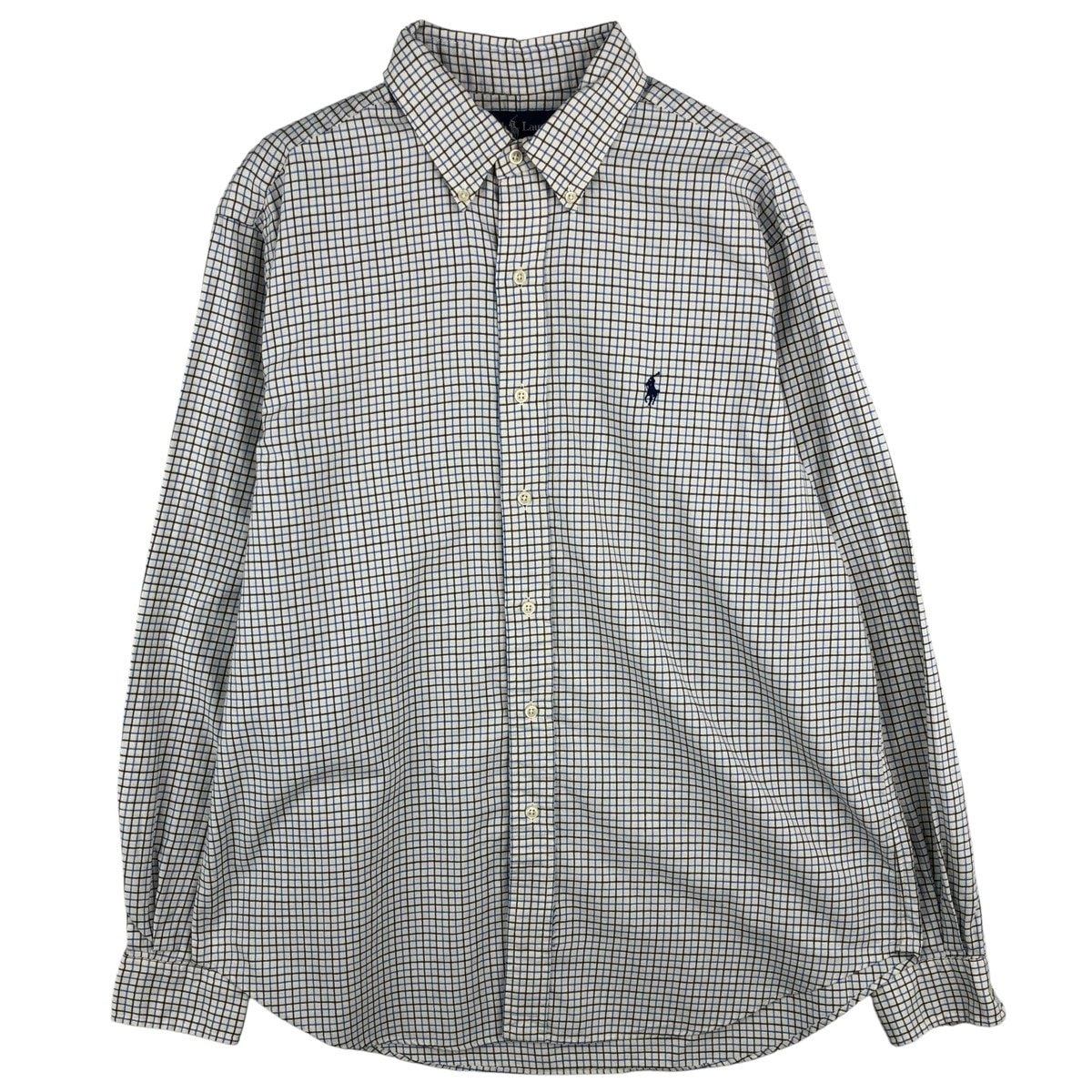 古着 ラルフローレン Ralph Lauren CLASSIC FIT 長袖 ボタンダウンチェックシャツ メンズL相当/eaa607055