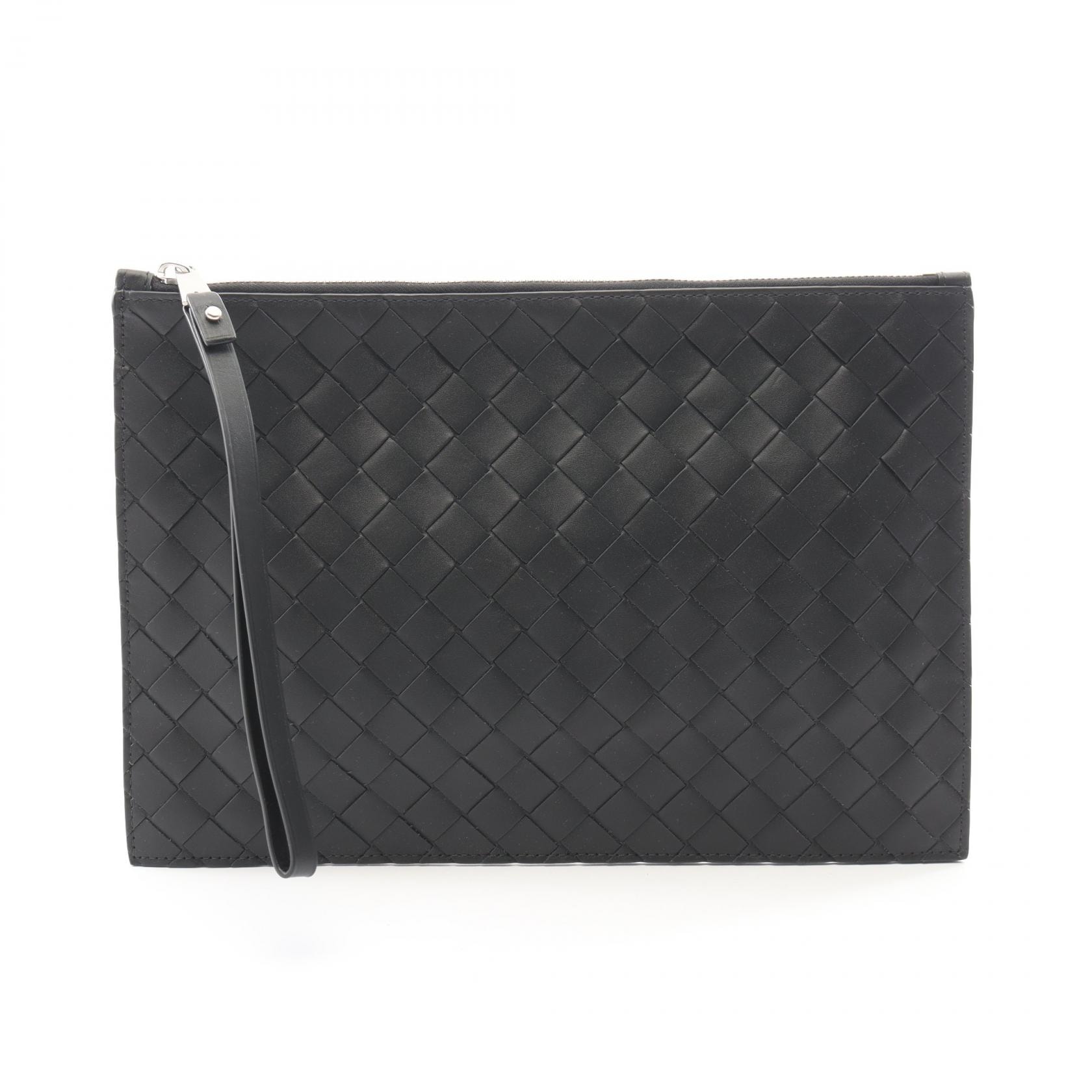 ボッテガヴェネタ BOTTEGA VENETA イントレチャート セカンドバッグ クラッチバッグ バッグ レザー メンズ ブラック系 684509VCPQ38803 【新品】