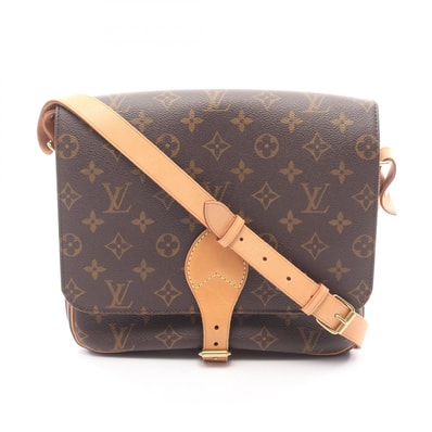 ルイ・ヴィトン LOUIS VUITTON カルトシエールGM ショルダーバッグ バッグ PVCコーティングキャンバス レザー モノグラム レディース ブラウン系 M51252 【中古】