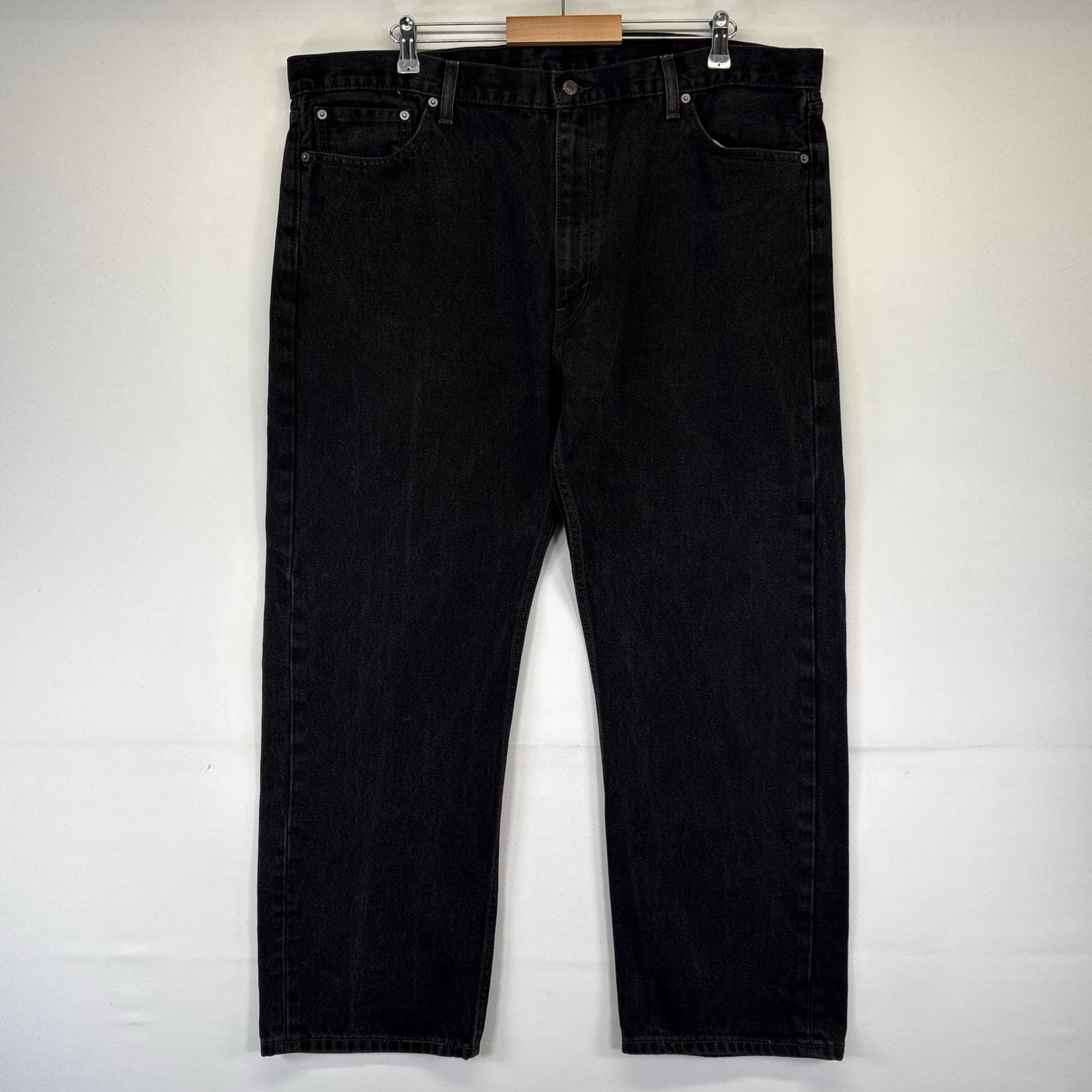 古着 リーバイス Levi's デニム パンツ 505 ストレート ジーパン ビッグサイズ 大きいサイズ W44×L30  ブラック系 メンズ