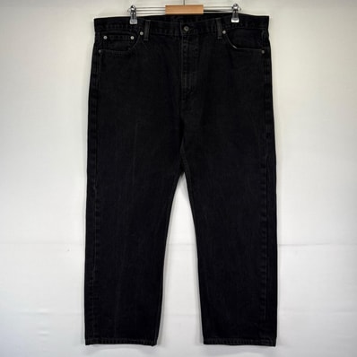 古着 リーバイス Levi's デニム パンツ 505 ストレート ジーパン ビッグサイズ 大きいサイズ W44×L30 ブラック系 メンズ