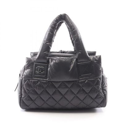 シャネル CHANEL コココクーン ハンドバッグ バッグ ナイロン レザー レディース ブラック系 A48619 【中古】