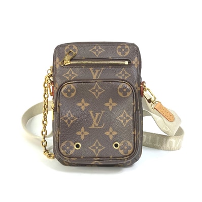 ルイヴィトン LOUIS VUITTON ユーティリティ クロスボディ M80746 モノグラム 斜め掛け ポシェット チェーンバッグ ハンドバッグ ショルダーバッグ モノグラムキャンバス ブラウン