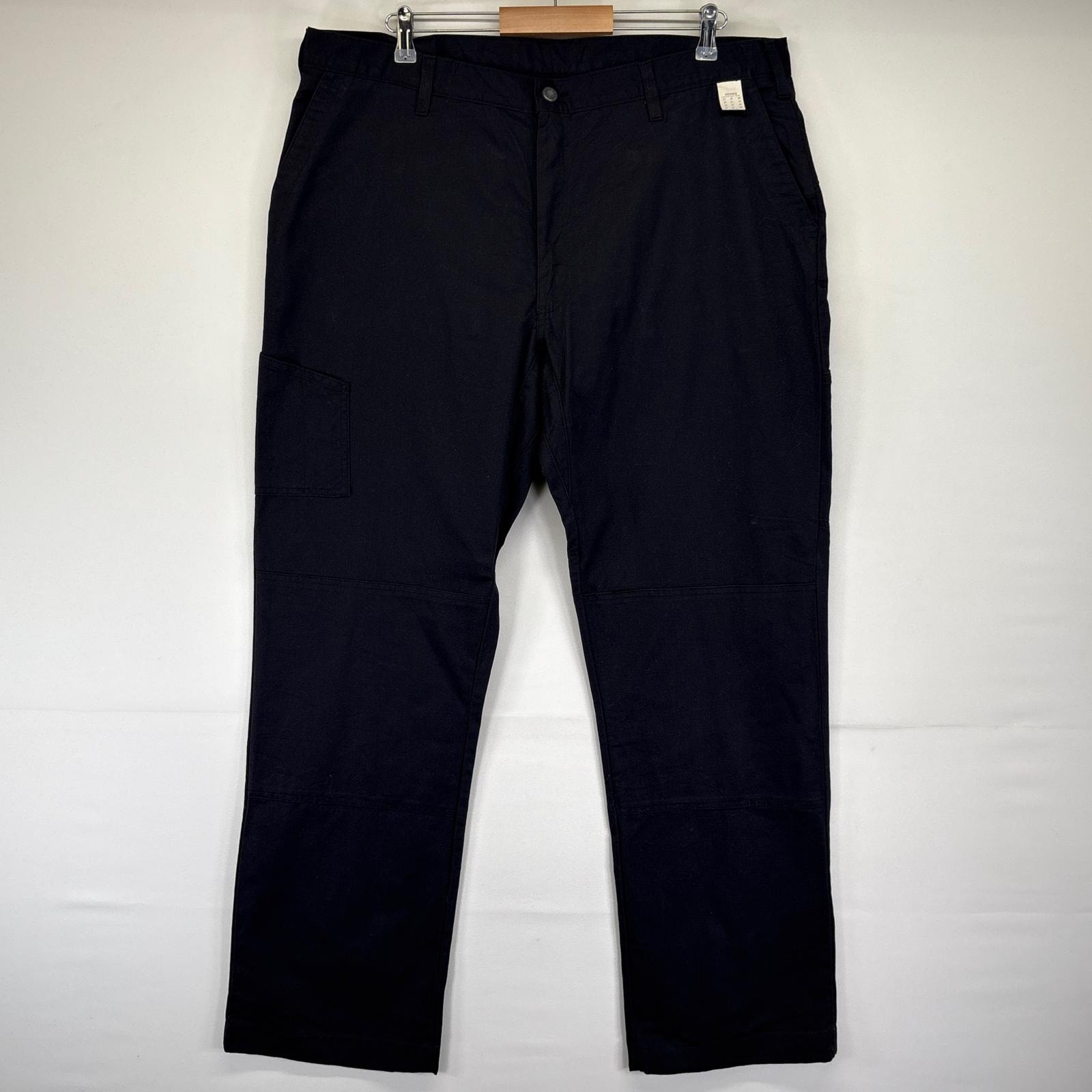 古着 ディッキーズ Dickies ワークパンツ ワンポイントロゴ 長ズボン 大きいサイズ ダブルニー w40 ブラック メンズ