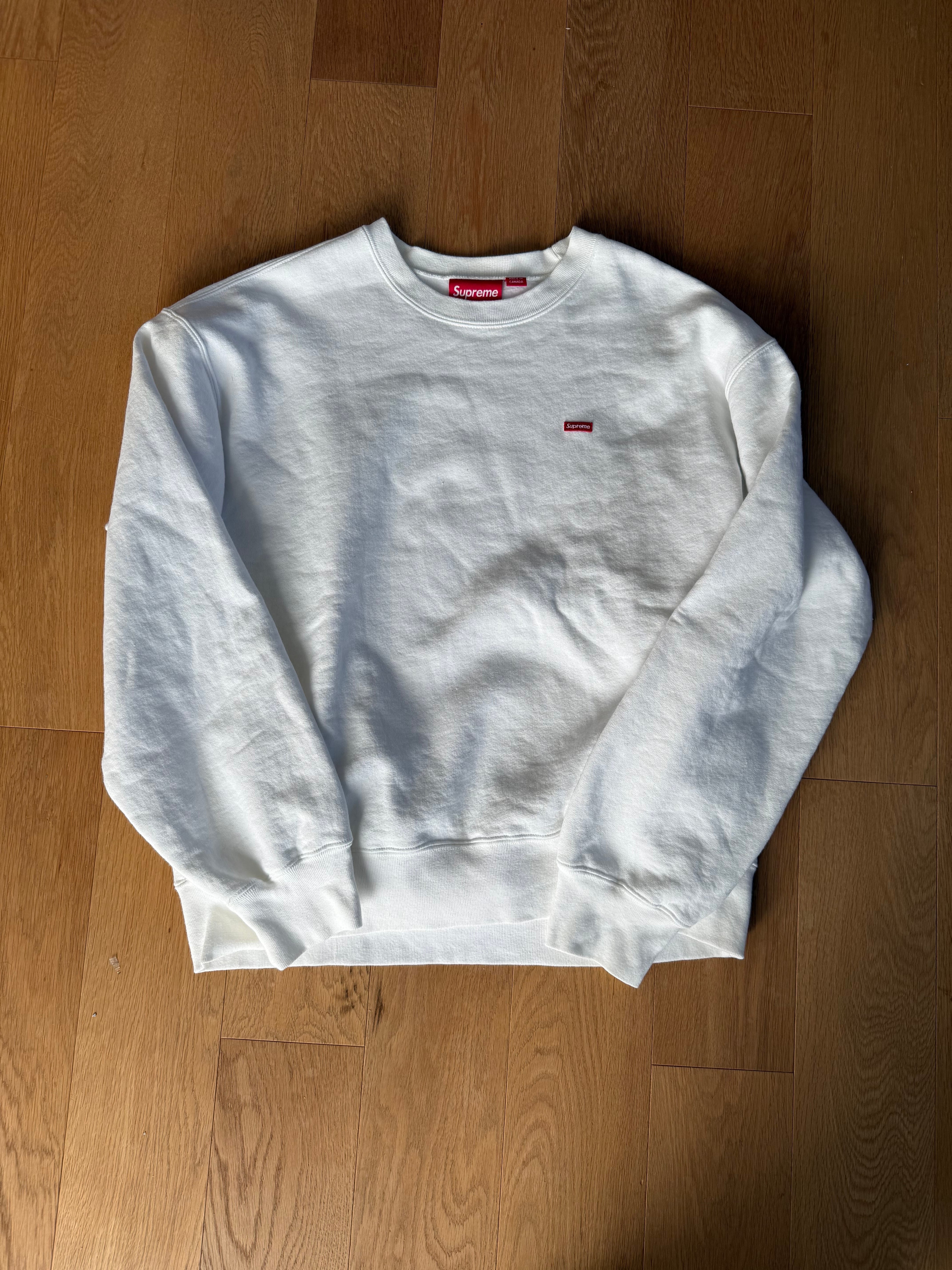 シュプリーム スモール ボックス クルーネック "ホワイト"