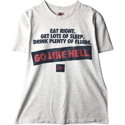 古着 90年代 ナイキ NIKE 銀タグ メッセージ スポーツプリントTシャツ USA製 メンズXXL相当 ヴィンテージ/eaa648838