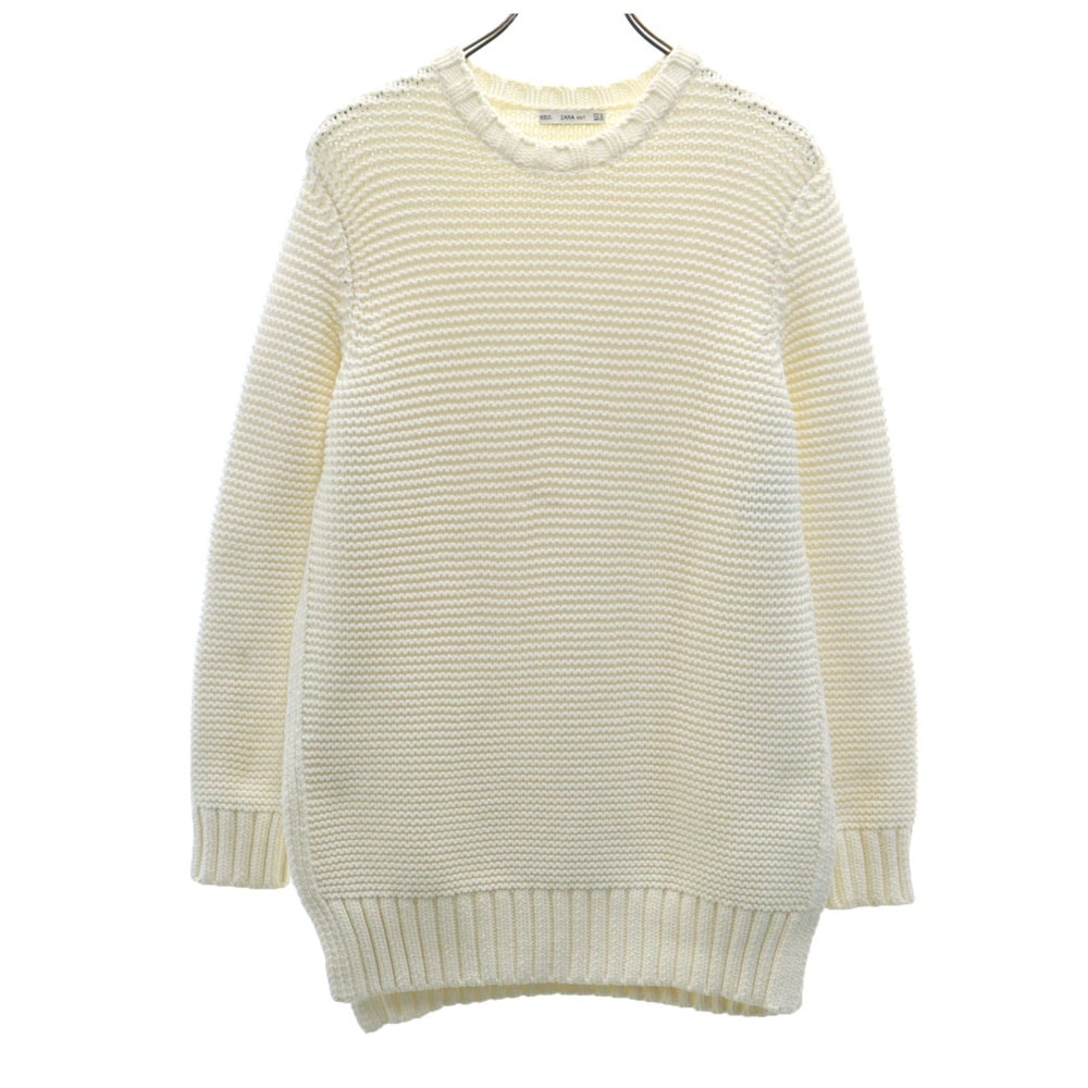 ZARA KNIT ザラニット 長袖 サイドスリット セーター M オフホワイト
