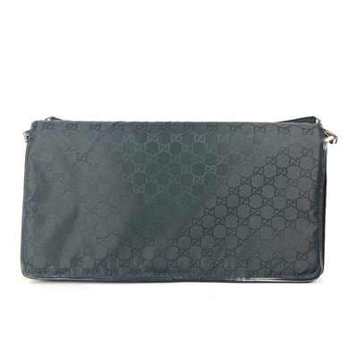 グッチ GUCCI GG ヨガマット 019 1596 ストラップ付 トレーニングマット ストレッチマット インテリア 雑貨 ナイロン ブラック 美品