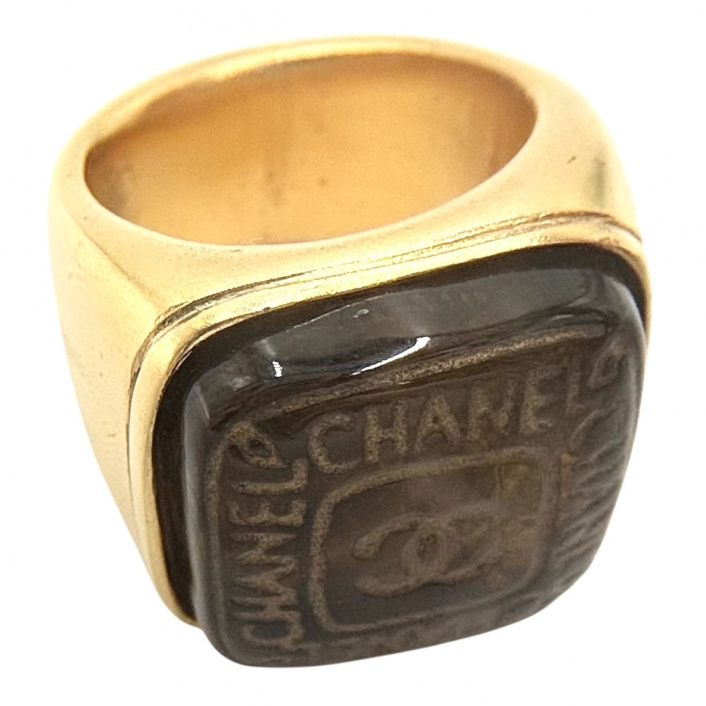 CHANEL シャネル 指輪 リング ココマーク ココ アクセサリー GP  カラーストーン   約11号 ゴールド レディース 約21.7g【中古品】